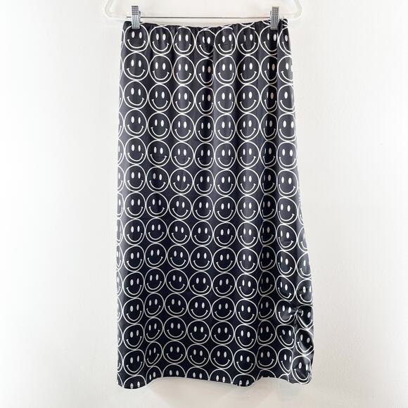 Dressed in Lala Original It Girl Slip Smiley Midi Skirt Current Mood Black M - Picture 4 of 5